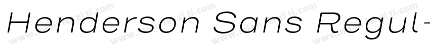 Henderson Sans Regul字体转换